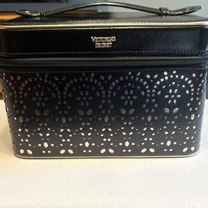 Victoria's Secret Black and Silver Cosmetic Case
